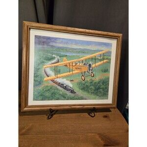 Thatcher Flying Mail Charnstrom Plane, Lmtd Edition Frmd Print Signed & Numbered